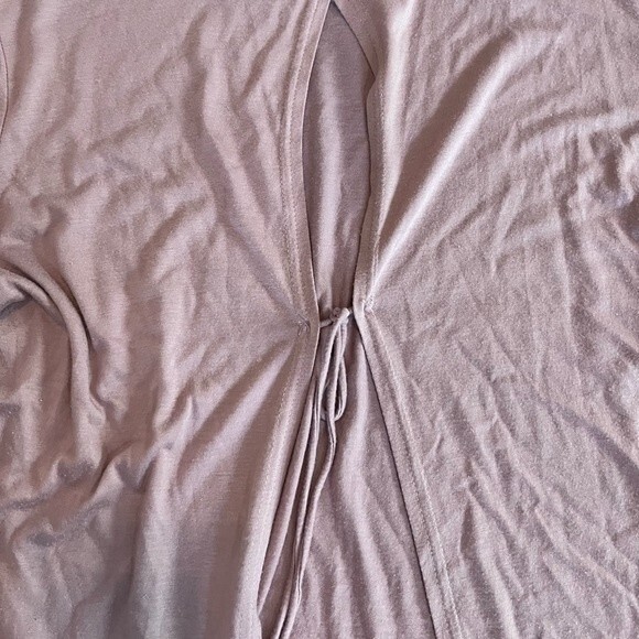 She + Sky long sleeve split tie back pink top size large - Picture 6 of 7